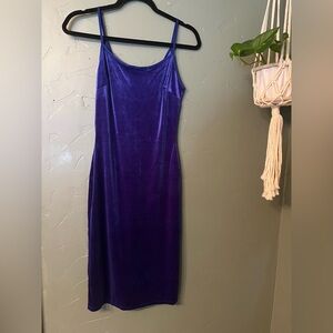 Royal Blue Velvet V-Back Dress NWT!